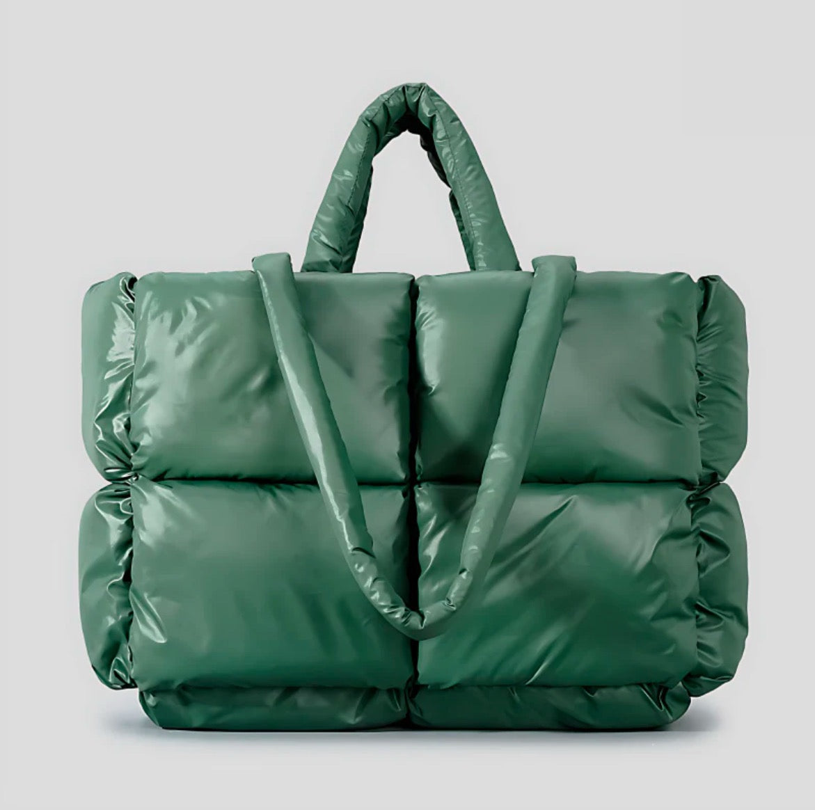 Fitfox Puffer Shopper Bag - Green